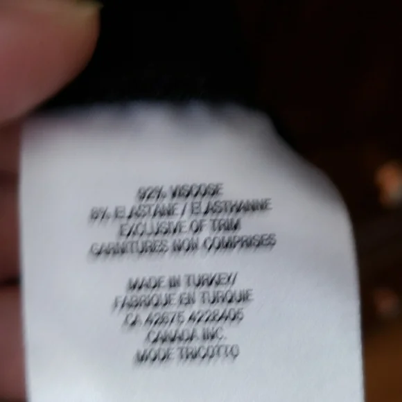 Tricotto Black Top with Green Accents - Picture 5 of 6